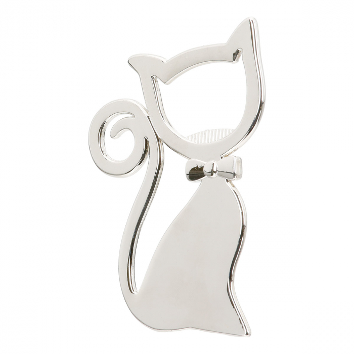 Deschidetor de sticle, Pisica, Metal, argintiu, PU 12, L. 6 cm, H. 9 cm [4]