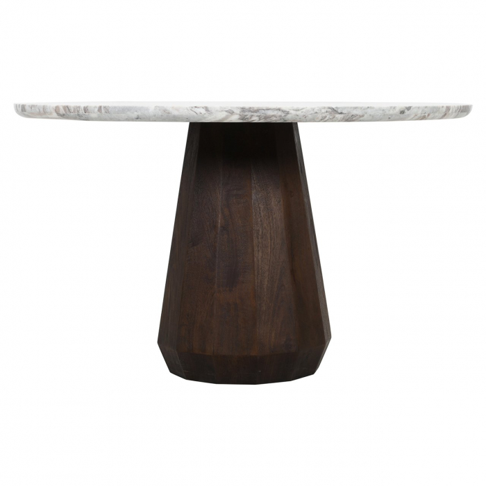 Masă de dining Oberoy 130Ø (maro), Dims: 76.0 x 130.0 x 130.0 cm [2]