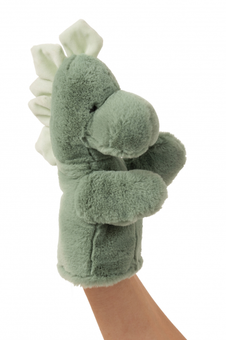 Dinozaur manusa, Fibre sintetice, Verde menta, 13x8x26 cm [2]