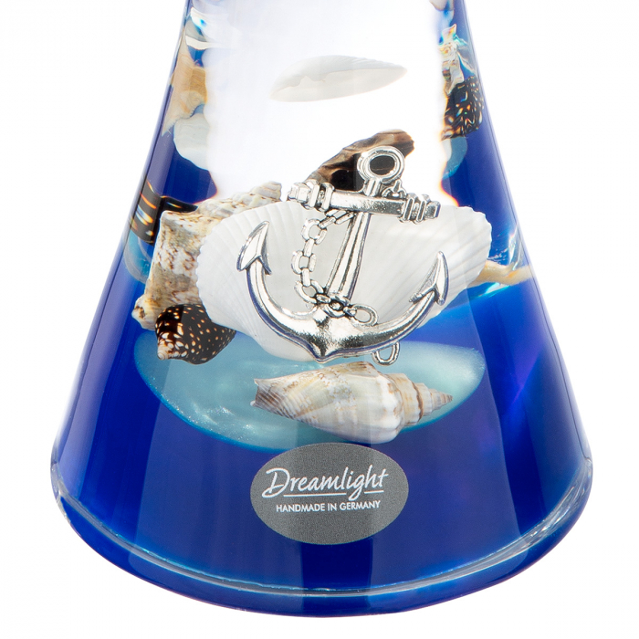 Dreamlight, Lumanare Tealight (LED), Lamp Salon, Ocean, Motiv Shell, Sticla, albastru, PU 2, H. 23 cm, D. 12,5 cm [2]