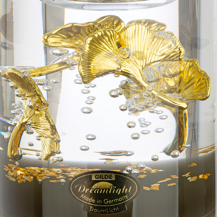 Dreamlight, Suport ceainic, Candela Classic, Ginkgo Royal, motiv Ginkgo, Sticla, auriu, PU 4, L. 7 cm, L. 7 cm, H. 10,5 cm [2]