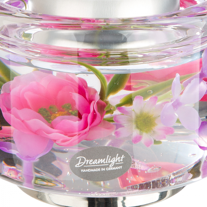 Dreamlight, Suport lumanare, Elora, Victoria, Sticlă, trandafir, violet, PU 4, H. 8,5 cm, D. 11 cm [2]