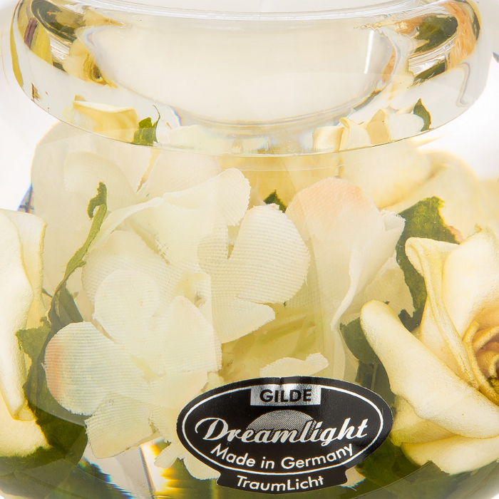 Dreamlight, Suport lumanare, Mercur Smart, Green Valley, Sticla, ecru, PU 6, H. 6 cm, D. 8 cm [2]