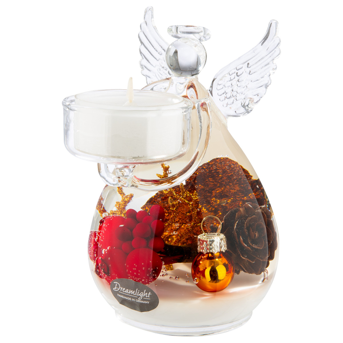 Dreamlight, Suport lumanare tip tealight, Angel Petit Medium, „Binecuvantari de cupru”, Sticla, culoarea cuprului, PU 4, H 12 cm, A. 8 cm [3]