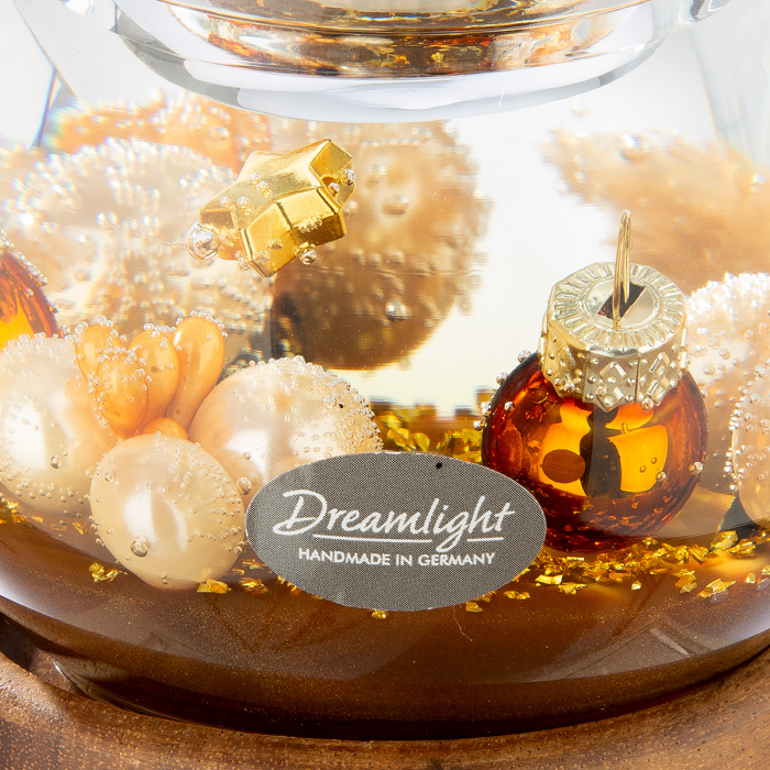 Dreamlight, Suport lumanare tip tealight, Mercur pe baza de lemn, „Cozy Night”, Lemn, maro, PU 4, H 9 cm, A. 9 cm [2]