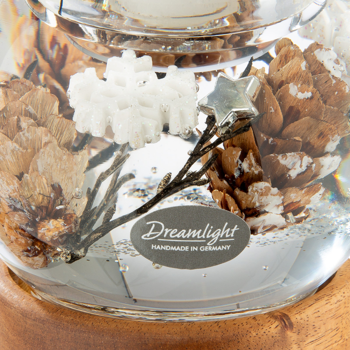 Dreamlight, Suport lumanare tip tealight, Mercur pe baza de lemn, „Poveste de iarna”, Lemn, maro, PU 4, H 9 cm, A. 9 cm [2]