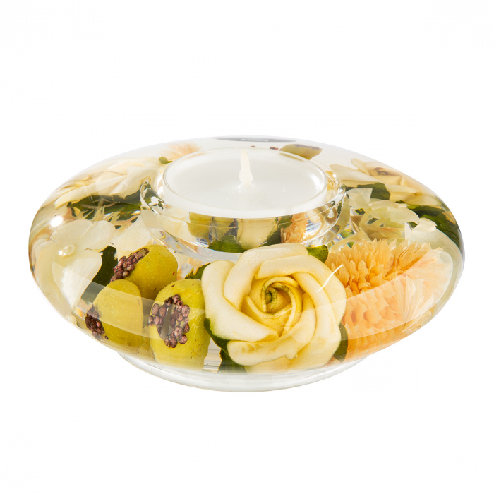 Dreamlight, Suport lumanare, Ufo Mini, Green Valley, Sticla, ecru, PU 6, H. 4 cm, D. 10,5 cm [3]