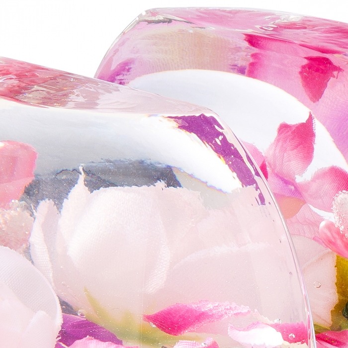 Dreamlight, Suport șervețel, Tivoli, Pink Love, trandafir, Sticlă, trandafir, PU 4, H. 7 cm, D. 10 cm [2]