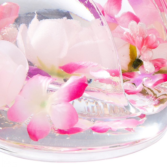 Dreamlight, Suport șervețel, Tivoli, Pink Love, trandafir, Sticlă, trandafir, PU 4, H. 7 cm, D. 10 cm [3]