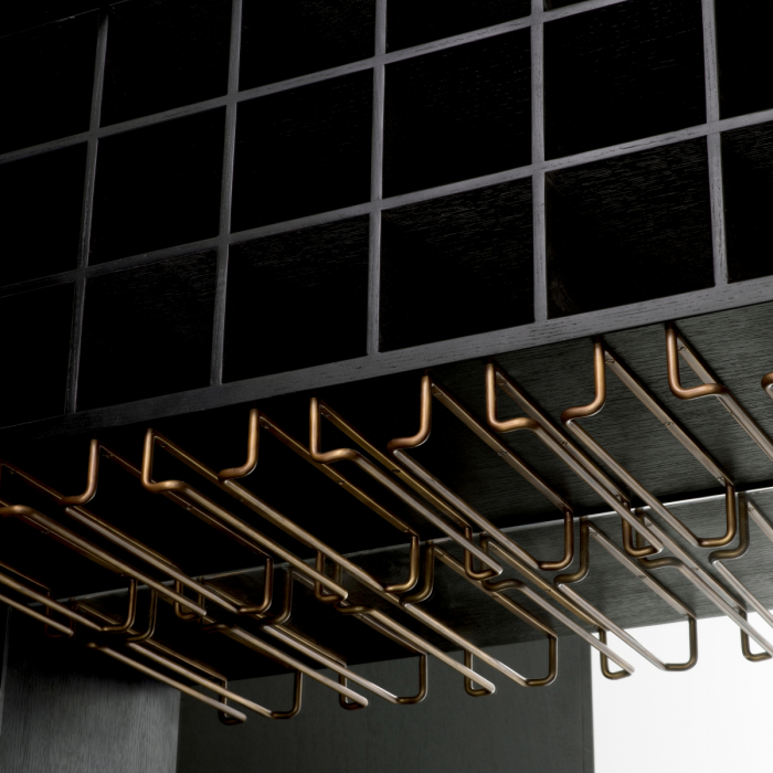 Dulap bar, Kellam finisaj negru, Dims: W. 153 | D. 46 | H. 250  (CM) [7]