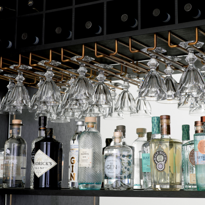 Dulap bar, Kellam finisaj negru, Dims: W. 153 | D. 46 | H. 250  (CM) [4]