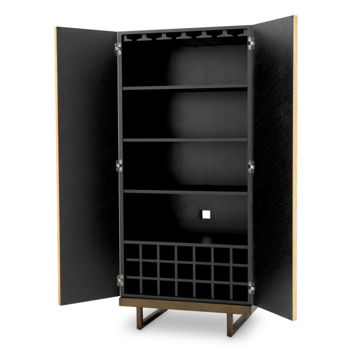 Dulap de bar Wexford furnir natural stejar furnir eucalipt |W. 80 | D. 50 | H. 175 cm  [3]