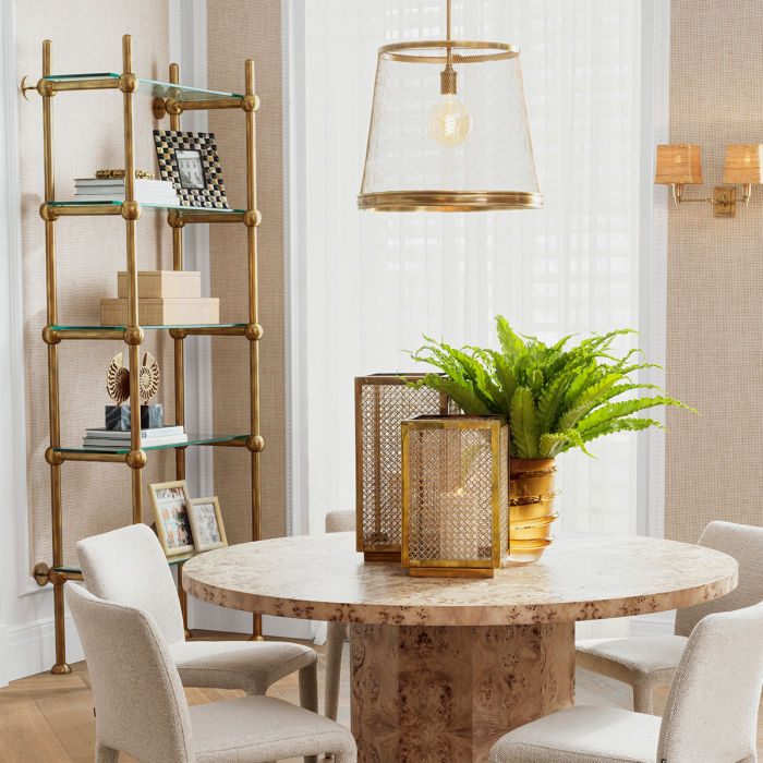 Dulap de perete Monforte cu finisaj vintage din alama |W. 100 | D. 49 | H. 240 cm  [2]