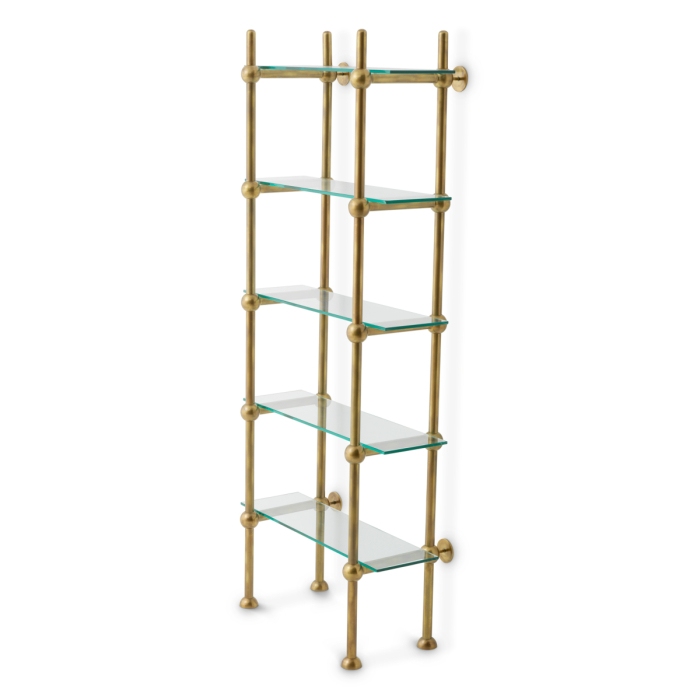 Dulap de perete Monforte cu finisaj vintage din alama |W. 100 | D. 49 | H. 240 cm  [3]