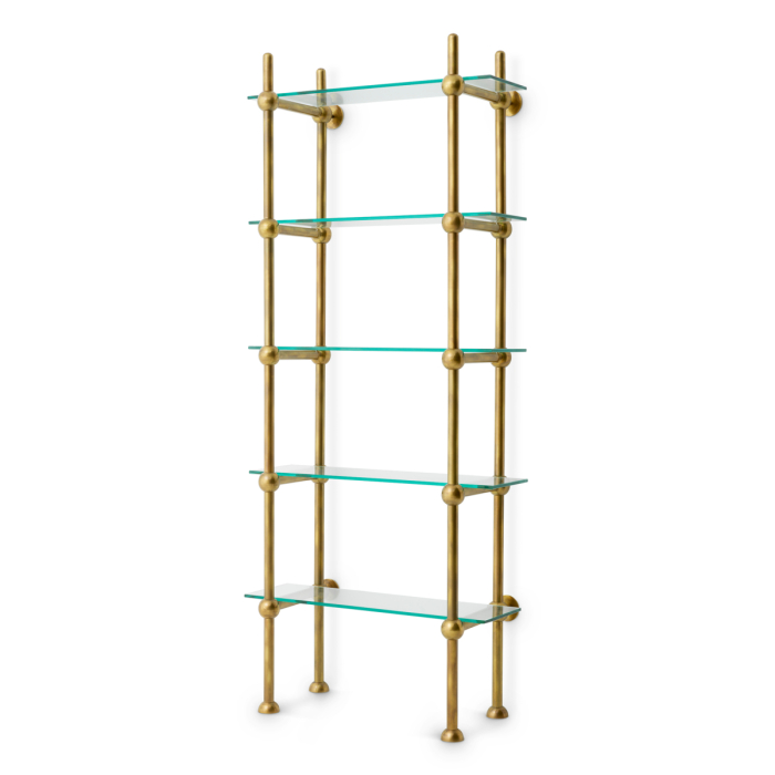 Dulap de perete Monforte cu finisaj vintage din alama |W. 100 | D. 49 | H. 240 cm  [1]