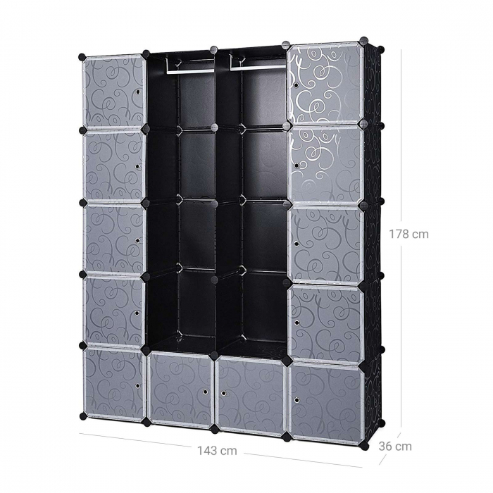 Dulap depozitare, Metal/plastic, 143x36x178cm [7]