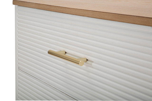 Dulap Matera, Lemn/MDF/Fier, Alb/Maro, 80x78x37 cm [8]