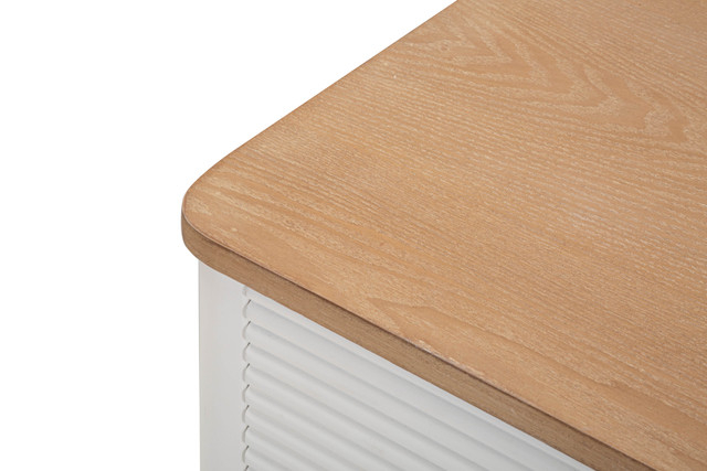 Dulap Matera, Lemn/MDF/Fier, Alb/Maro, 80x78x37 cm [6]