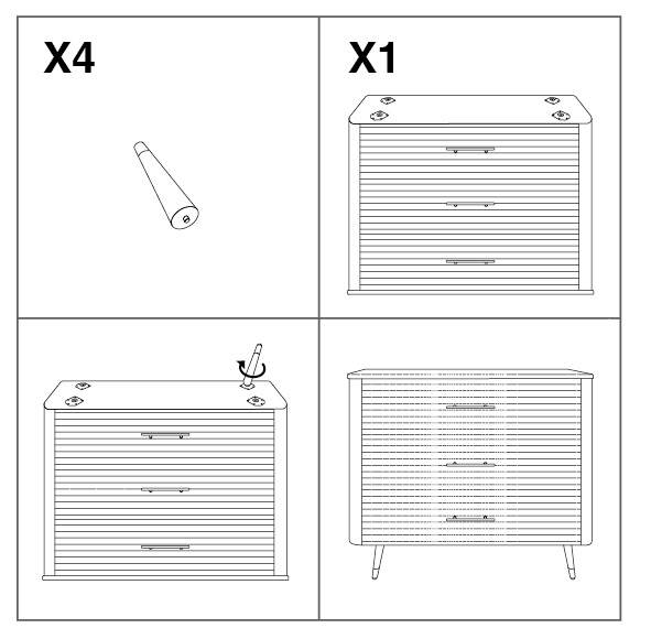 Dulap Matera, Lemn/MDF/Fier, Alb/Maro, 80x78x37 cm [11]