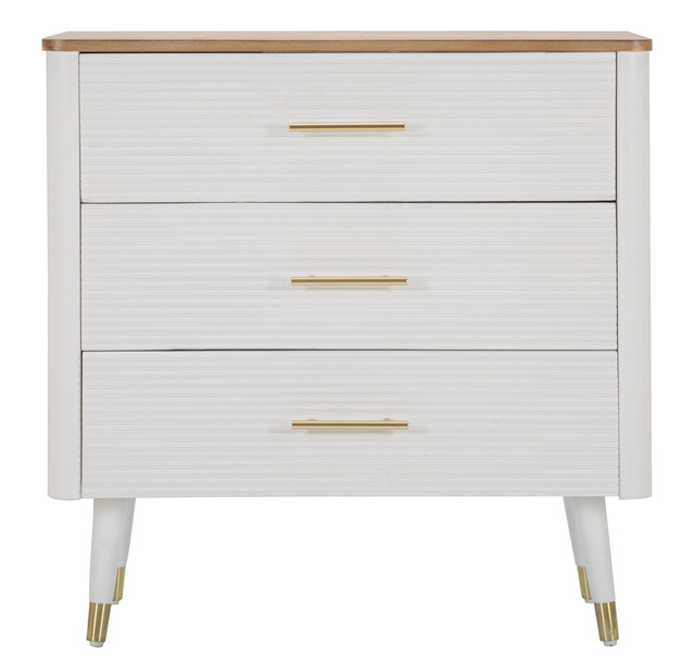 Dulap Matera, Lemn/MDF/Fier, Alb/Maro, 80x78x37 cm [3]