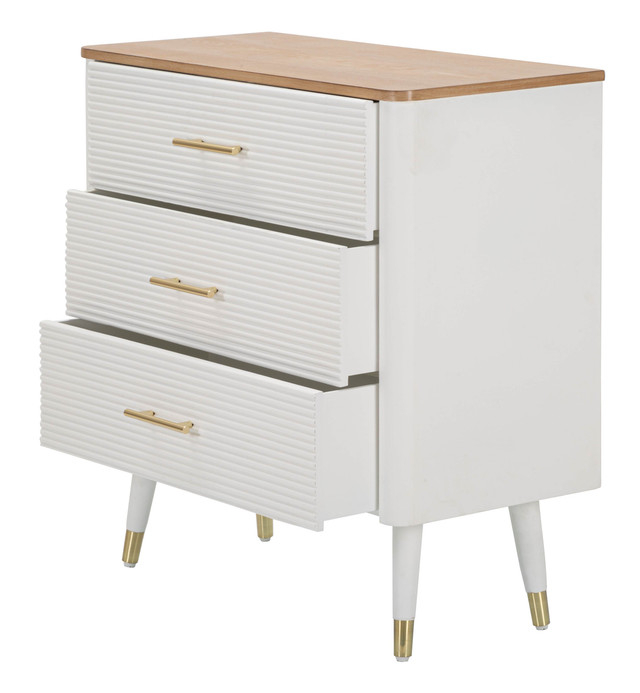 Dulap Matera, Lemn/MDF/Fier, Alb/Maro, 80x78x37 cm [5]