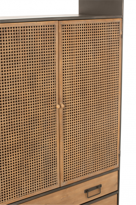 Dulap, Metal, Natural, 80x35x180 cm [6]