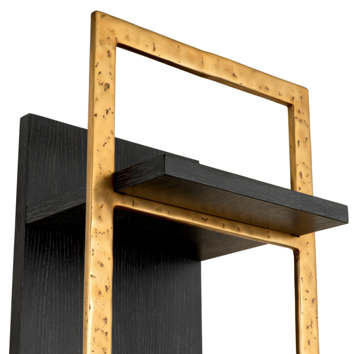 Dulap suspendat Belcanto furnir stejar gri carbune, finisaj alama periata |W. 45 | D. 35 | H. 160 cm [5]