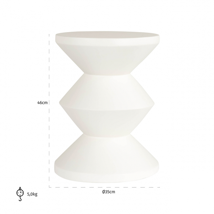 End table Bloomstone Diablo 35Ø (White) [2]