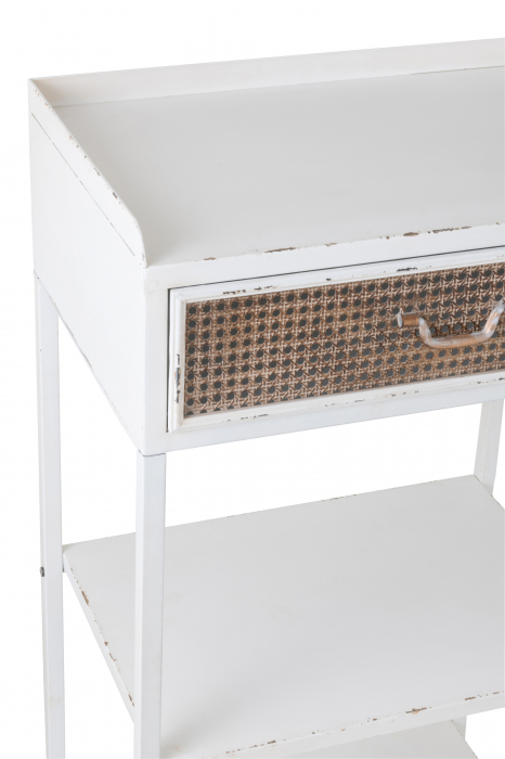 Etajera cu 1 sertar Drawer, Metal, Alb, 54x38x140 cm [8]