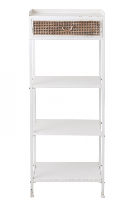 Etajera cu 1 sertar Drawer, Metal, Alb, 54x38x140 cm [2]