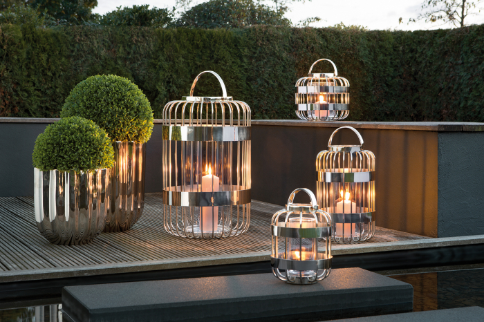 Felinar CAMERON, inox/sticla, 26x30 cm, Fink [3]