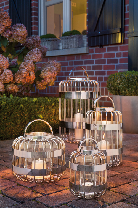 Felinar CAMERON, inox/sticla, 26x30 cm, Fink [2]