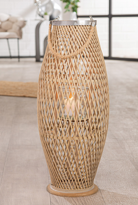 Felinar, Con, Bambus, culori naturale, PU 2, H 68 cm, D 29 cm [4]