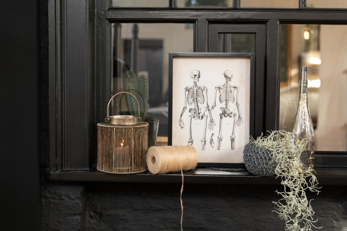 Felinar, Metal, Auriu, 17x17x27 cm [5]