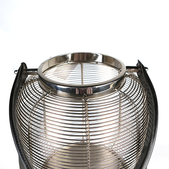 Felinar CAGE, otel inoxidabil/sticla, 27x23 cm [4]