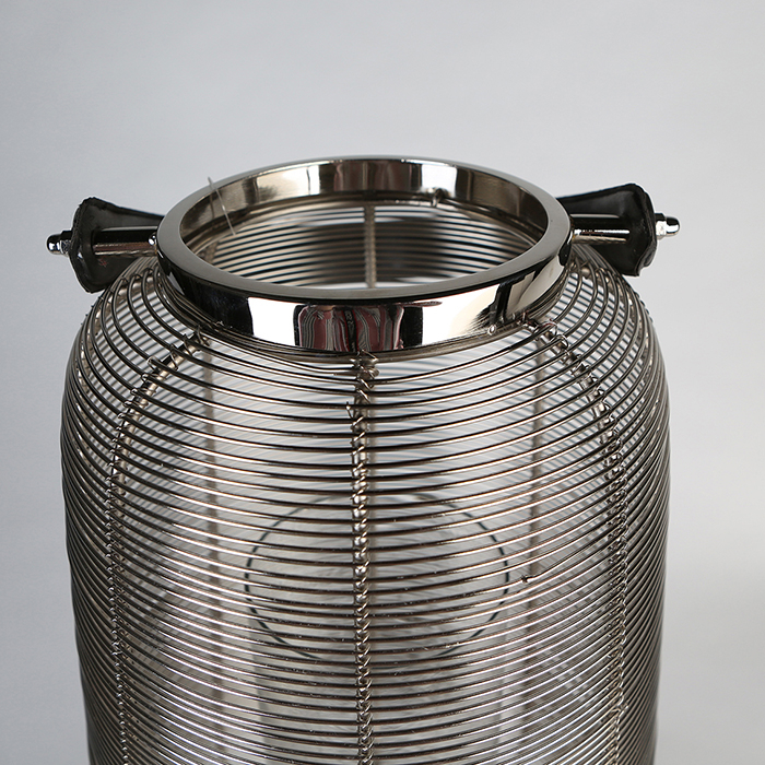 Felinar CAGE, otel inoxidabil/sticla, 44x26 cm [4]