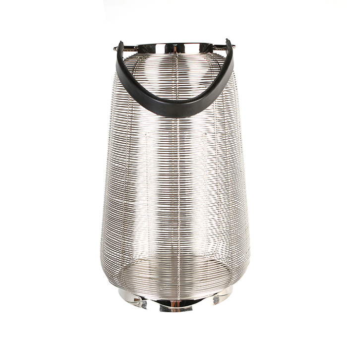 Felinar CAGE, otel inoxidabil/sticla, 44x26 cm [3]