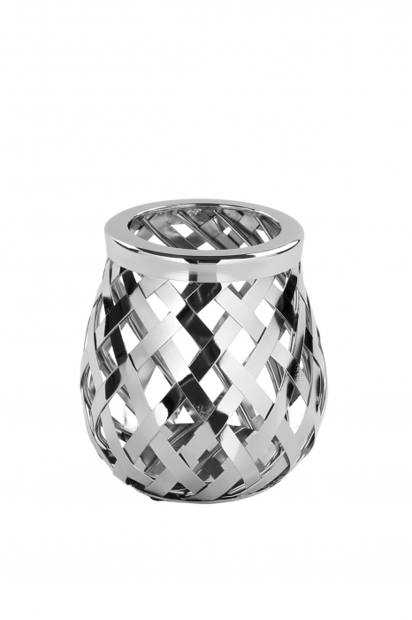 Felinar Otis, Sticla/Otel inoxidabil, Argintiu, 15x14 cm [3]