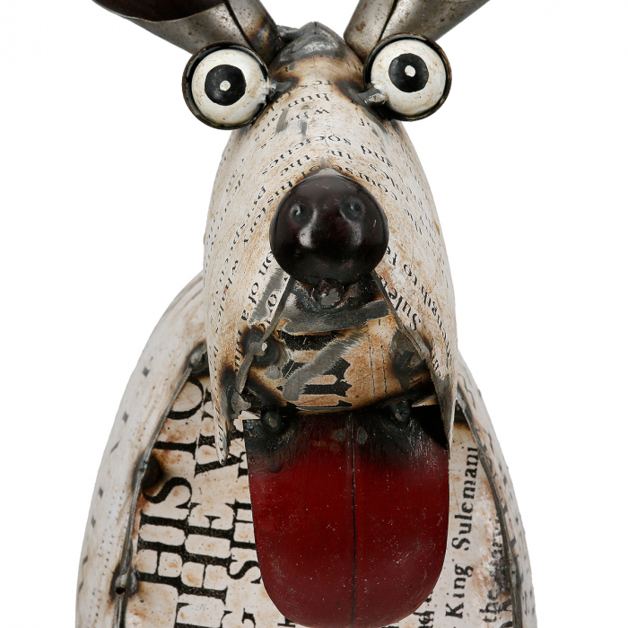 Figură, Câine, Baloo, Fier, alb, PU 2, L. 15 cm, L. 39 cm, H. 27,5 cm [3]