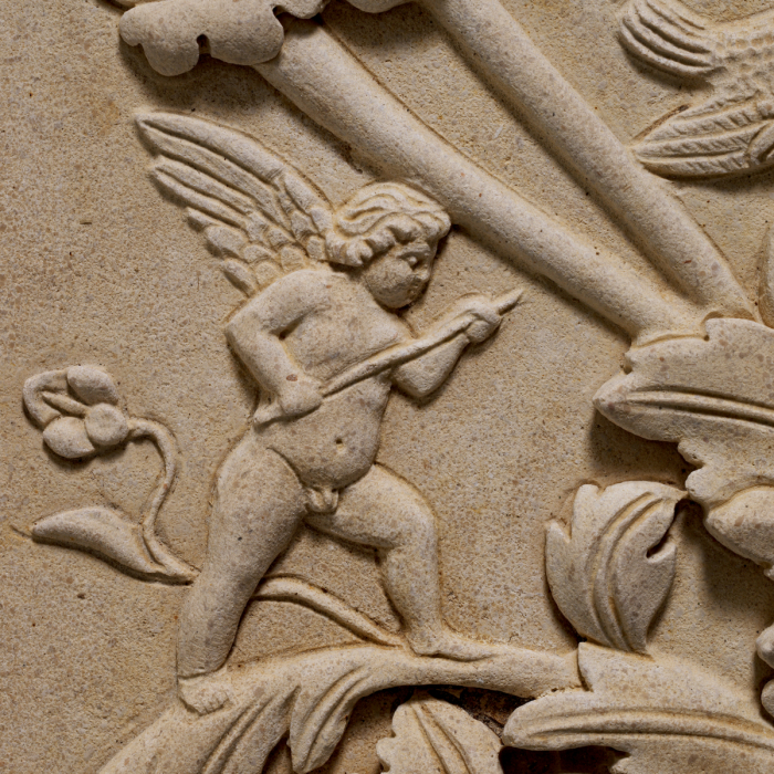 Figurină Acant, finisaj din gresie , Dims: L. 120.5 | W. 26 | H. 6 (CM) [5]