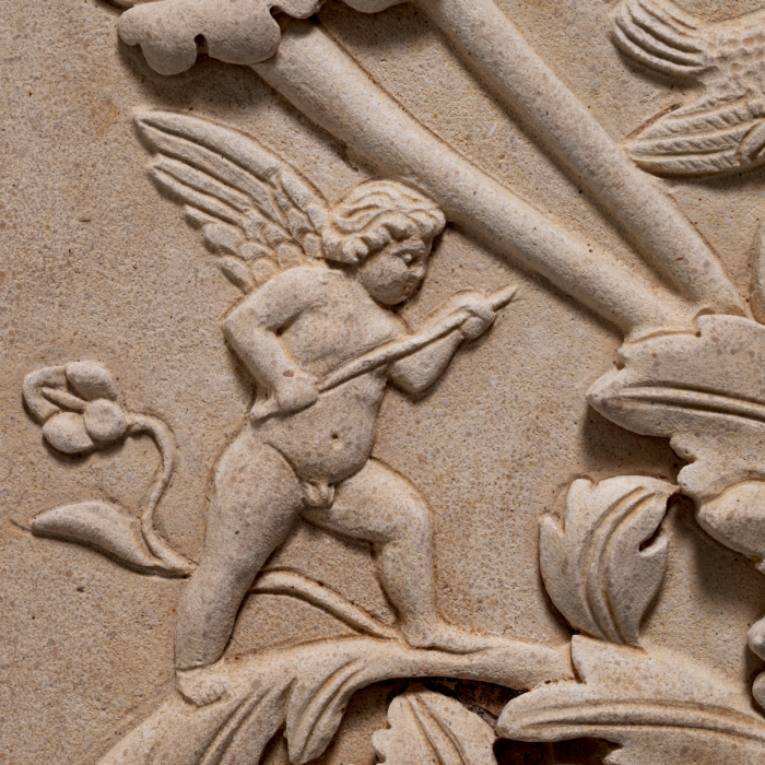 Figurină Acant, finisaj din gresie , Dims: L. 120.5 | W. 26 | H. 6 (CM) [4]