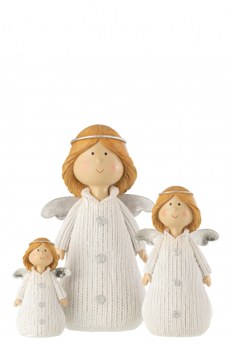 Figurina Angel, Rasina, Alb, 17x17x29 cm [2]