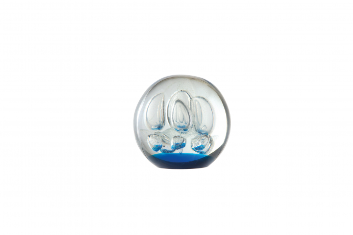 Figurina Ball, sticla, albastru/transparent, 6.5x7 cm [2]