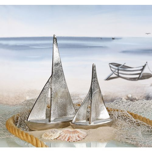 Decoratiune barca Bake, aluminiu, argintiu, 5.5x20.5x31 cm [3]