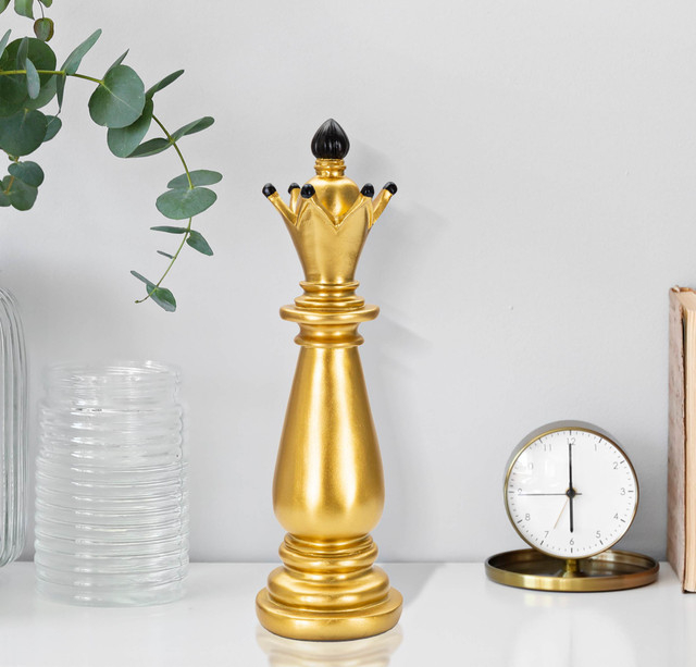 Figurina Bishop, Rasina, Auriu/Negru, 38.5x12.5x12.5 cm [6]