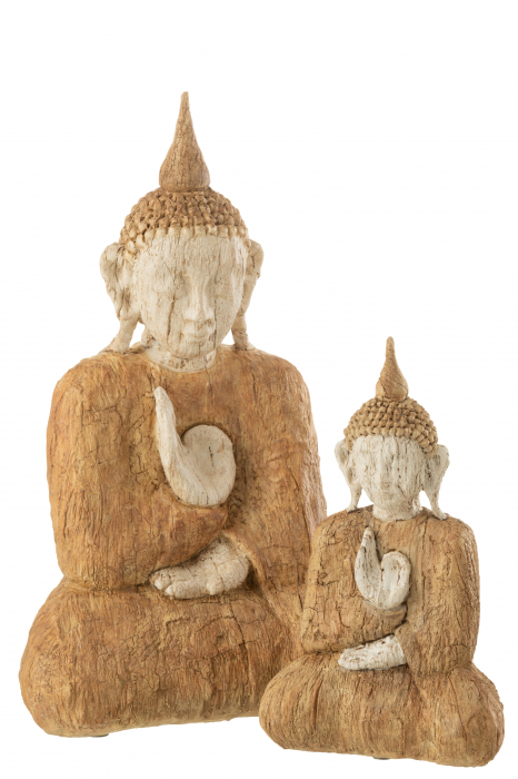 Figurina Buddah Sitting, Rasina, Natural, 25.5x16x39.5 cm [2]