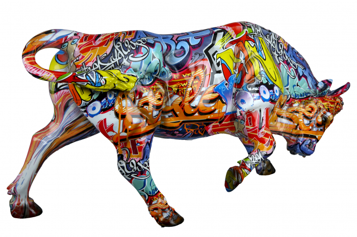 Figurina Bull Street Art, Rasina, Multicolor, 52x27x15 cm [3]