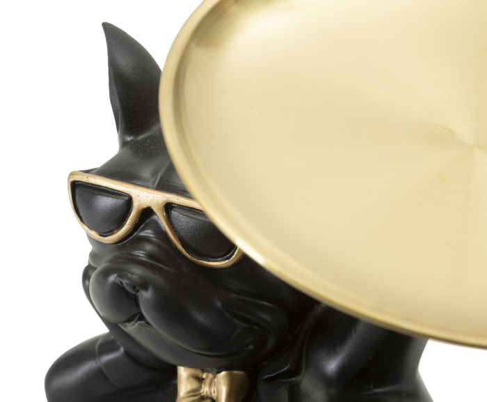 Figurina Caine cu tava, 23,5x13x18,5 cm (tava ø 14 cm) [5]