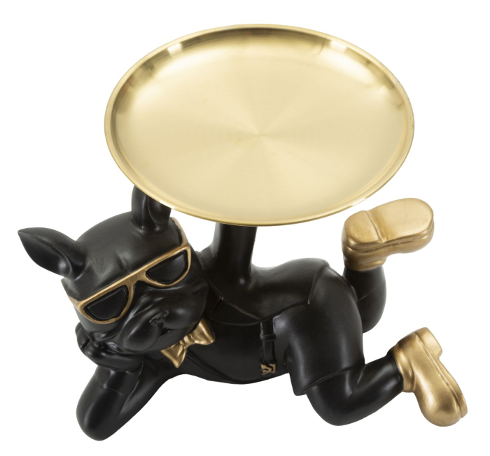 Figurina Caine cu tava, 23,5x13x18,5 cm (tava ø 14 cm) [2]