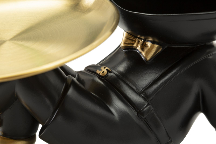 Figurina Caine cu tava, 27x17x18,5 cm (tava ø 14 cm) [5]